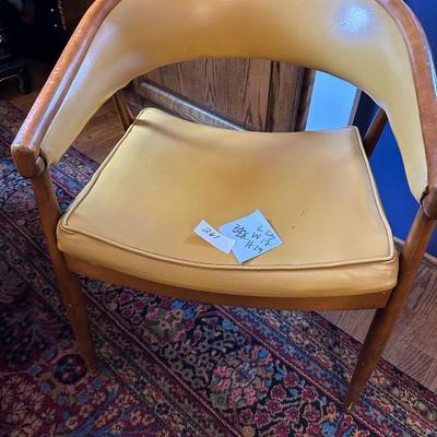 BARREL BACK GOLD CHAIR