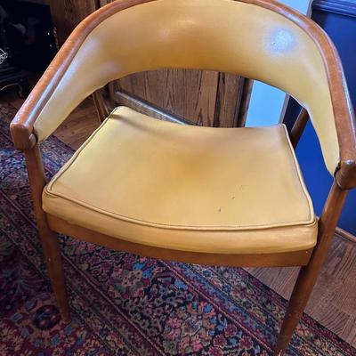BARREL BACK GOLD CHAIR