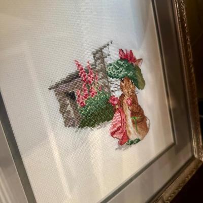 needlepoint bunny lot