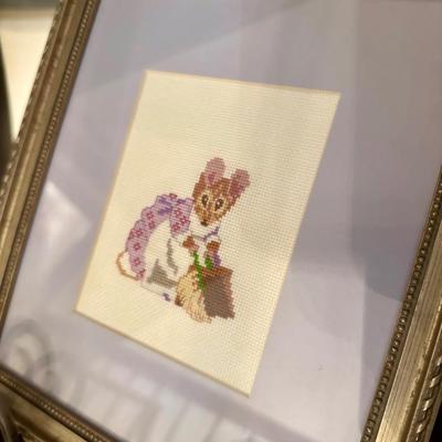 needlepoint bunny lot