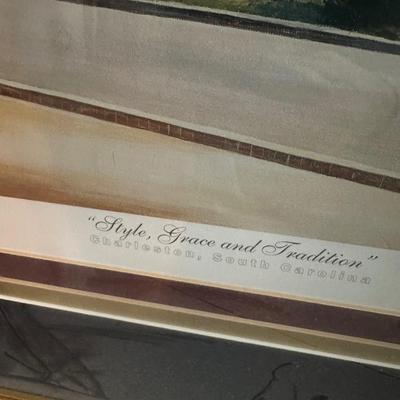 FRAMED CHARLESTON PRINT LOT