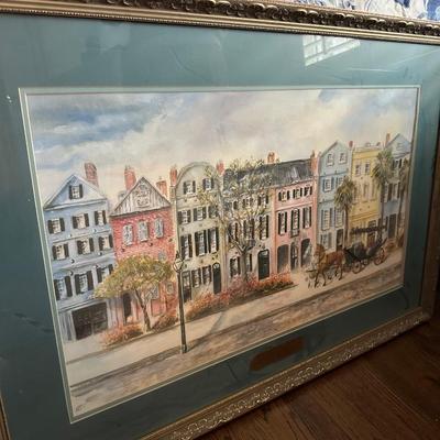 FRAMED CHARLESTON PRINT LOT
