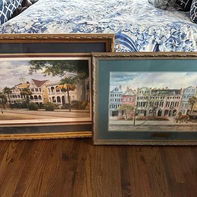 FRAMED CHARLESTON PRINT LOT