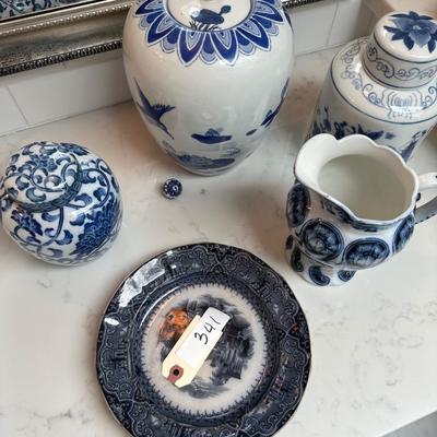 BLUE WHITE DECOR LOT