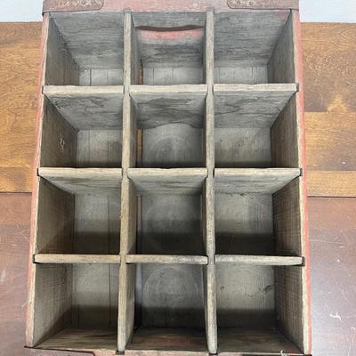 Vintage Red Coca-Cola Wooden 12 Bottle wood Coke Soda Crate