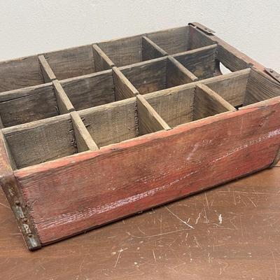 Vintage Red Coca-Cola Wooden 12 Bottle wood Coke Soda Crate