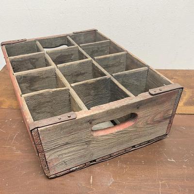 Vintage Red Coca-Cola Wooden 12 Bottle wood Coke Soda Crate