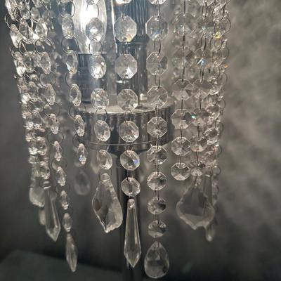 PAIR CHROME LAMPS 30"