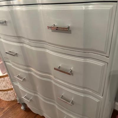 GRAY 5 DRAWER CHEST AS PICTURED