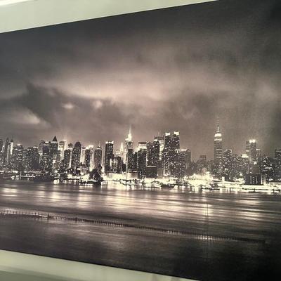 WRAPPED CANVAS FRAMED SKYLINE AS PICTURED