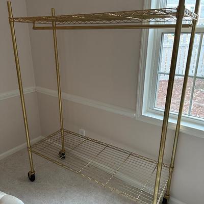 GOLD ROLLING CLOTHING RACK 47 1/2X18X62