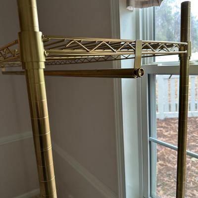 GOLD ROLLING CLOTHING RACK 47 1/2X18X62