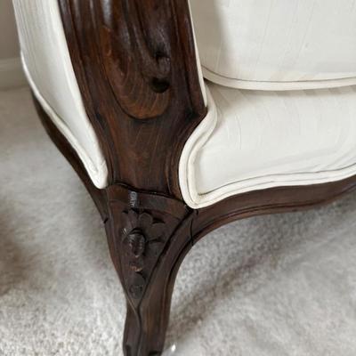 UPHOLSTERED ANTIQUE SOFA 71" SOME STAINS