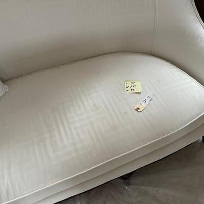UPHOLSTERED ANTIQUE SOFA 71" SOME STAINS