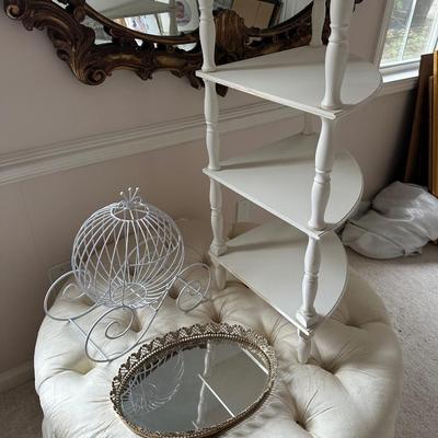 CORNER SHELF 32" T DRESSER TRAY WIRE PUMPKIN