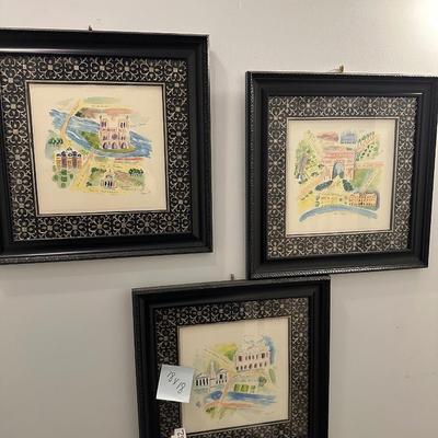 FRAMED PARIS TRIO 18X18