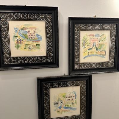 FRAMED PARIS TRIO 18X18
