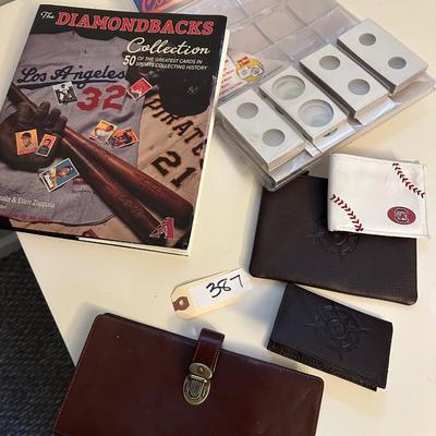 WALLETS, COIN SLEEVES, BASEBALL BOOK