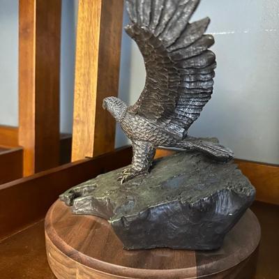 MICHAEL GARMAN EAGLE, ART GLASS PAPERWEIGHT ROCKS, CHICKEN FRAMED ART