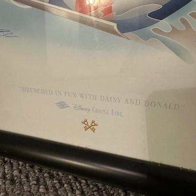 DONALD DUCK FRAMED ART, MIRROR, BASKET