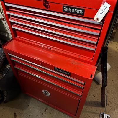 HUSKY RED TOOL CHEST WITH CONTENTS