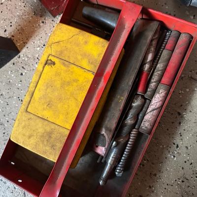 ACE IMPACT WRENCH, VINTAGE MILWAUKEE HAMMER DRILL WITH RED TOOL BOX