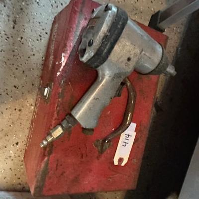 ACE IMPACT WRENCH, VINTAGE MILWAUKEE HAMMER DRILL WITH RED TOOL BOX