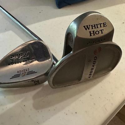 ODYSSEY WHITE HOT, TITLEIST & PING CLUBS AS PICTURED 6 PC