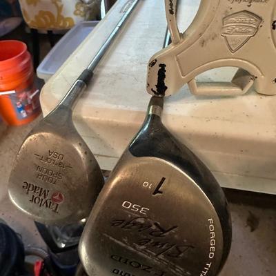 TAYLOR MADE, PIG GOLF CLUBS AS PICTURED 11 PC