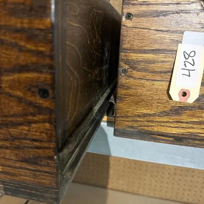 3 WOOD BOXES AS PICTURED, ONE HAS GOLF BALLS