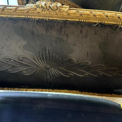 FRENCH SETTEE READY FOR NEW UPHOLSTERY! 50" WIDE