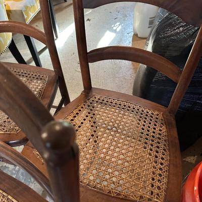 CANE SEAT PROJECT CHAIRS, NEED REPAIR