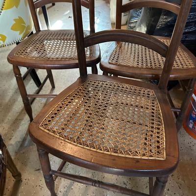 CANE SEAT PROJECT CHAIRS, NEED REPAIR