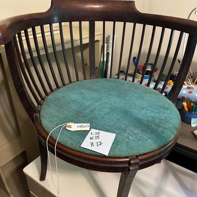 ANTIQUE EDWARDIAN ROUND BACK CHAIR NEEDS NEW UPHOLSTERY