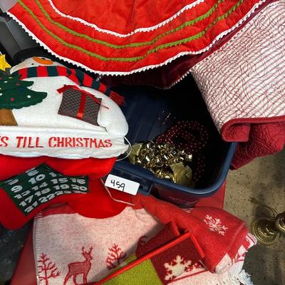 TREE SKIRTS, THROW, STOCKING