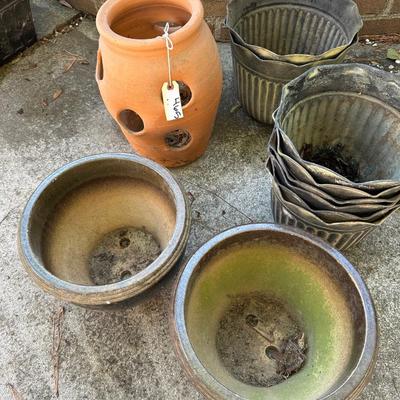 METAL PLANTERS, STRAWBERRY POT, PR CERAMIC PLANTERS
