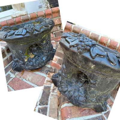 PAIR CEMENT PLANTERS