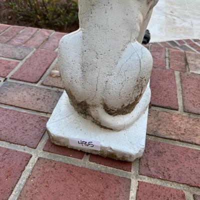 PAIR CEMENT LION PLANTERS