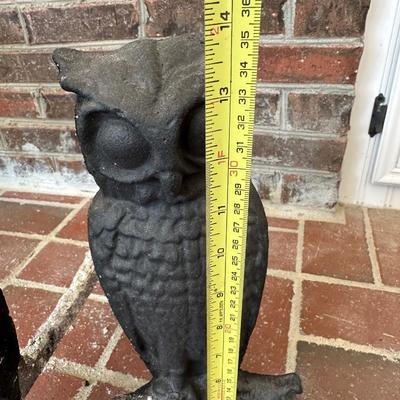 Owl andiron pair