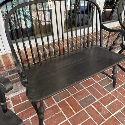 black painted seating