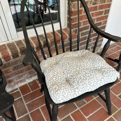 black painted seating