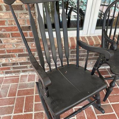 black painted seating