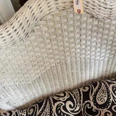 pair wicker settee