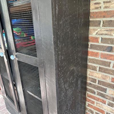 2 door black cabinet