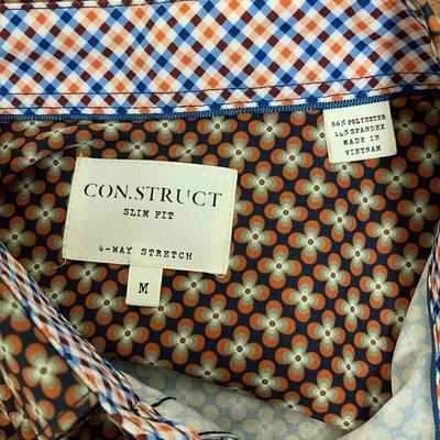 New with tag CON.STRUCT Men's Dress Shirt 4 way stretch Slim Fit size M medium NWT