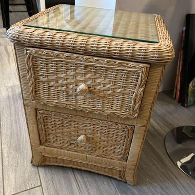 Wicker side table 
