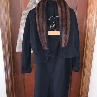 Lot of Vintage Clothing Including a fur lined jacket.