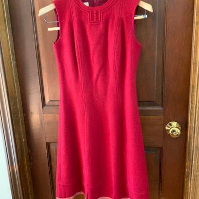 Lot of maroon colored Vintage clothing including a wool coat.