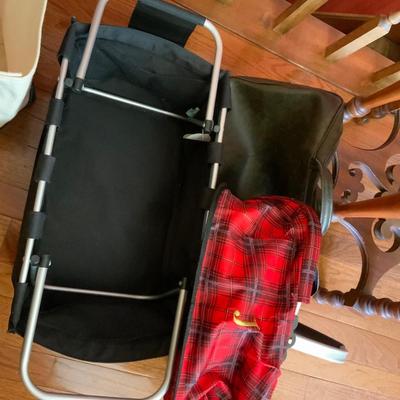 Lot of Misc Shopping Totes including a basket