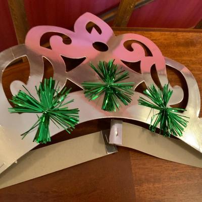 Lot of vintage disguises, including a pair of large glasses.